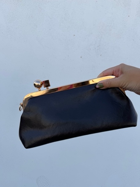 Cartera marrón geométrico