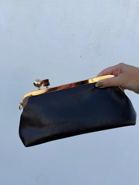 Cartera marrón geométrico