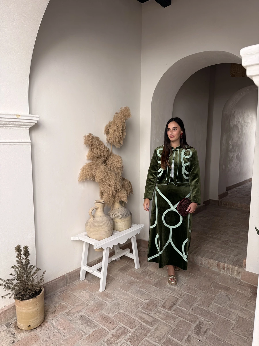 Conjunto terciopelo verde · Verde